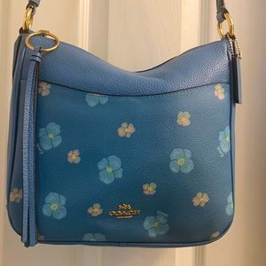 New Coach crossbody purse pansy flower